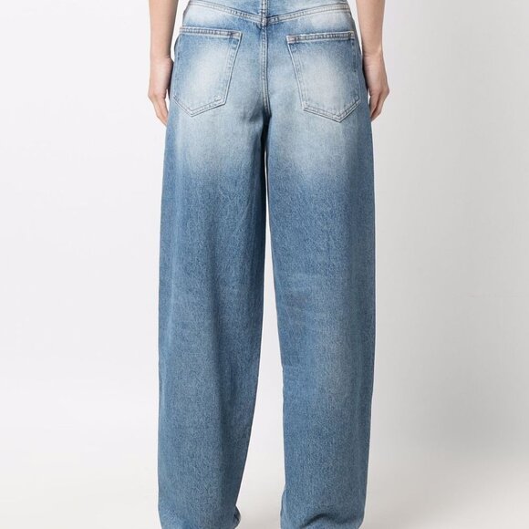 Off-White Wide-Leg Jeans (Style LG-425, "PERMANENT") - Picture 2 of 10